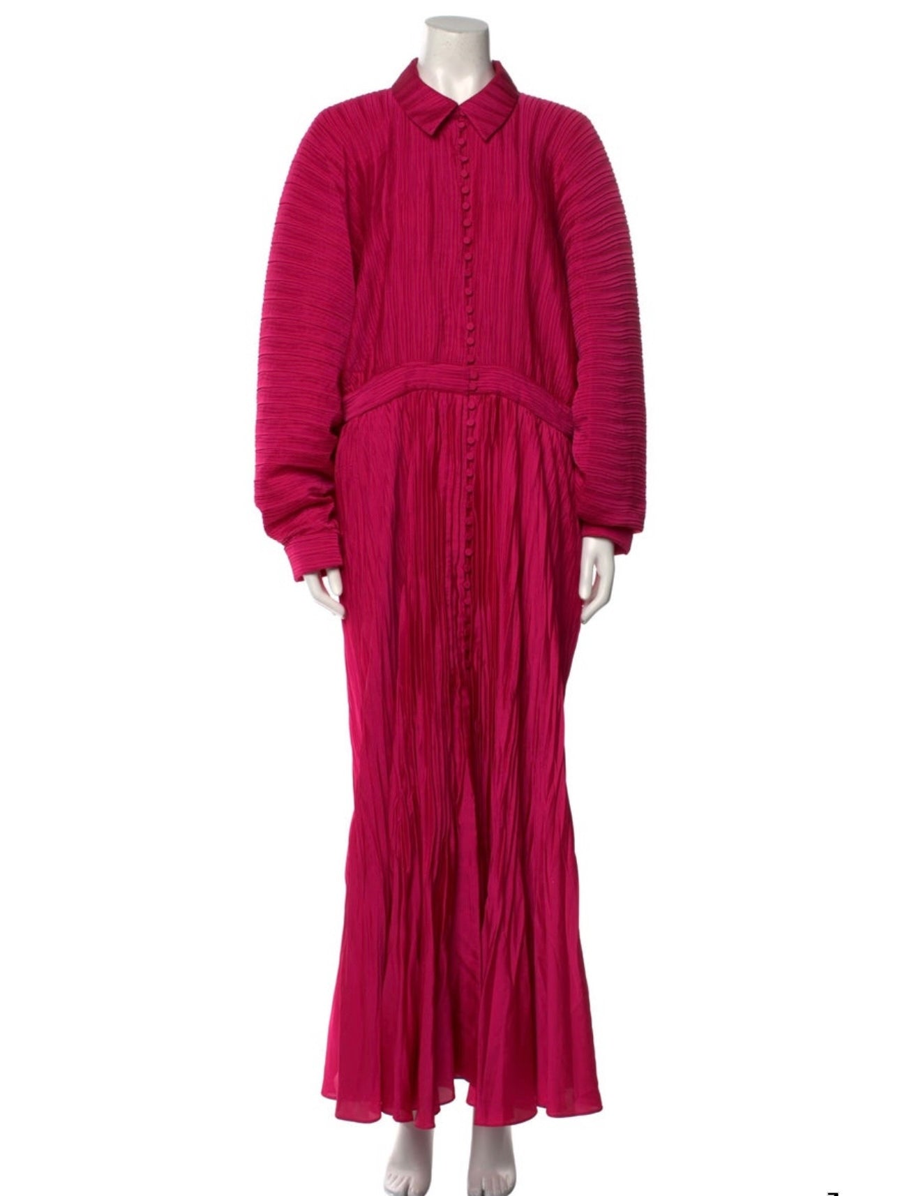 Modern Designer Pink Maxi Avant Garde Dress