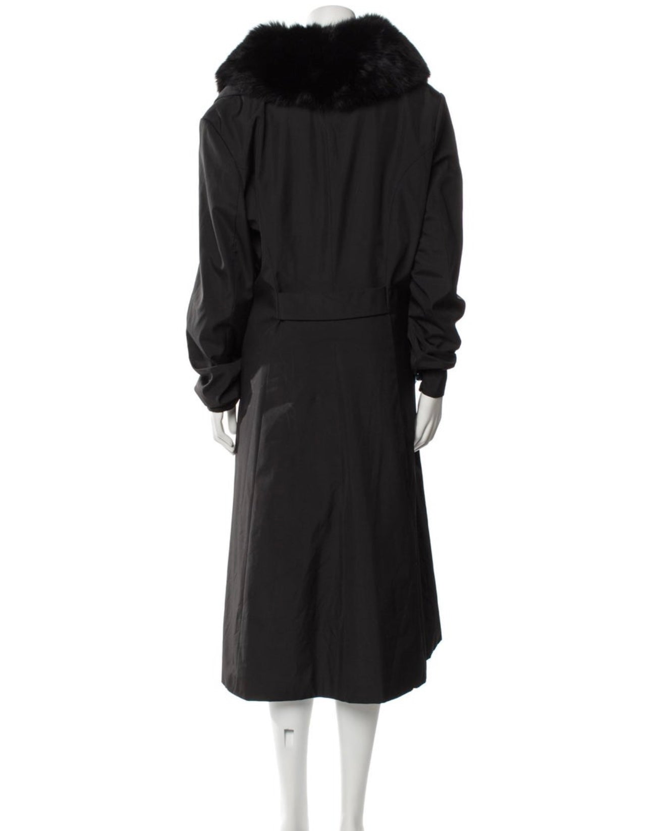 St John Faux Fur Collar Coat