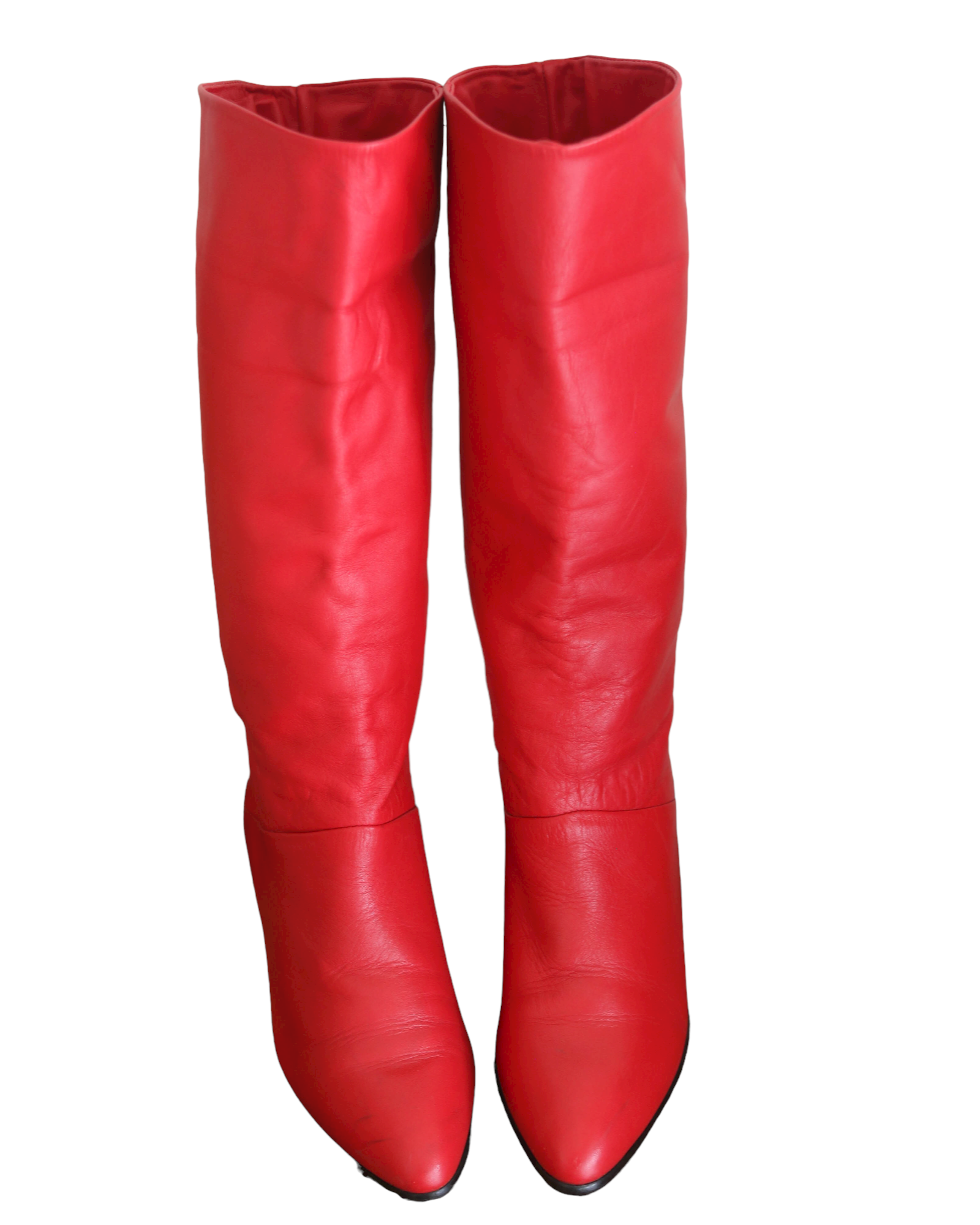 Women in 2025 red boots