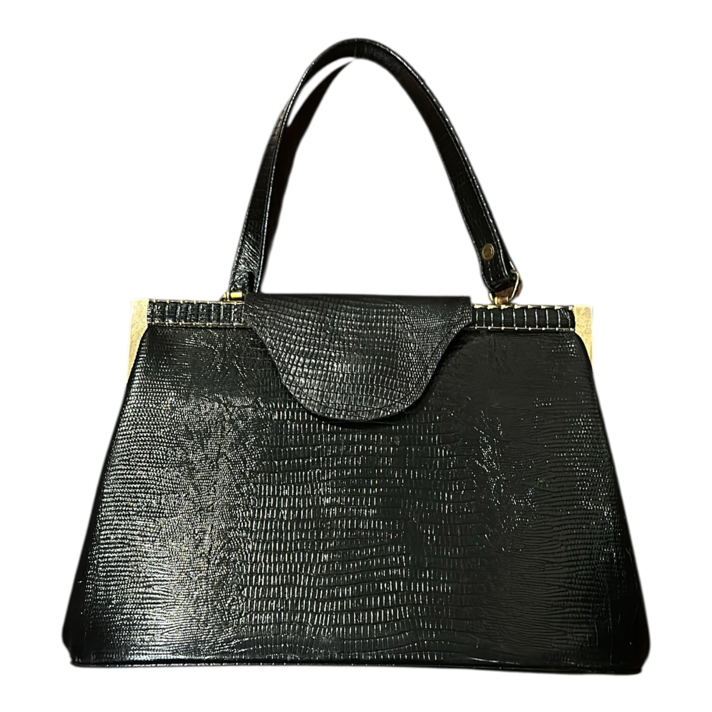 Black Leather 50s Handbag