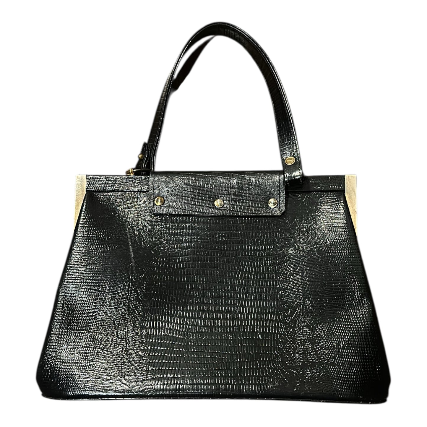 Black Leather 50s Handbag