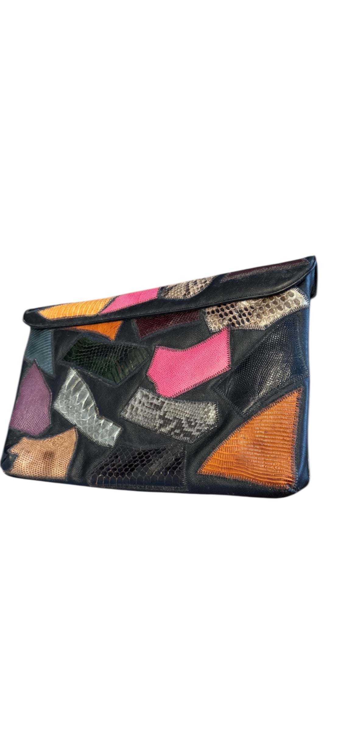 80s Leather Patchwork Handbag