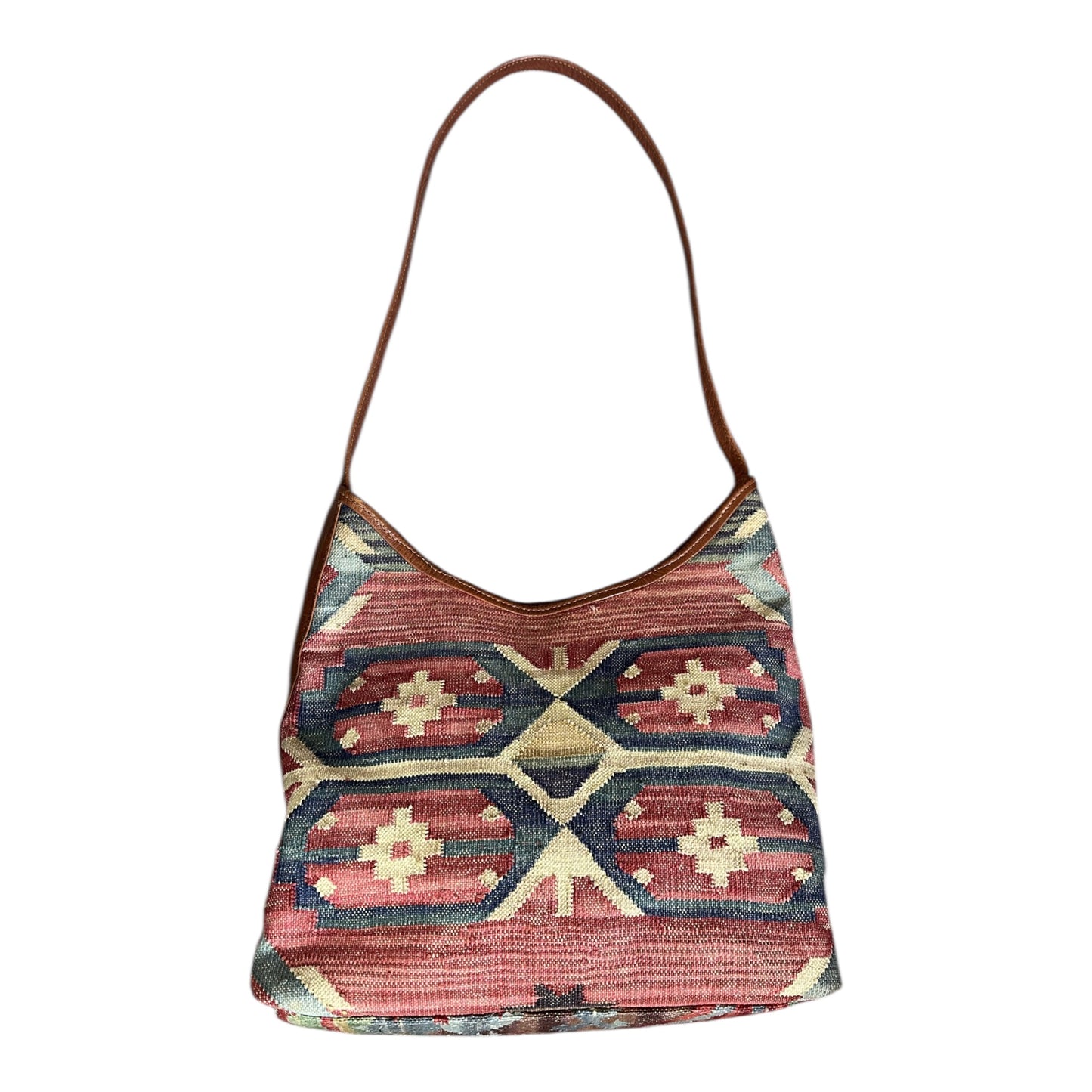 80s Turkish Kilim Large Hobo Bag