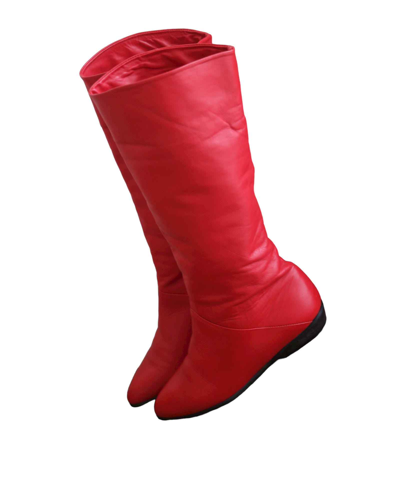 Vintage Red Leather Boots VINTIJ MARQUI