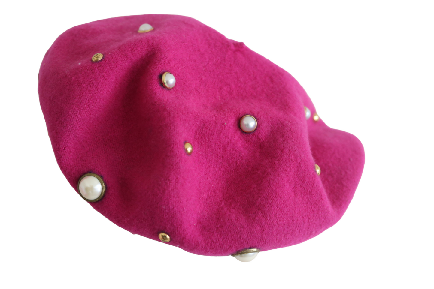 Pink Pearl Gold Beret